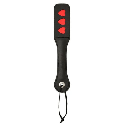 Sex & Mischief Heart Paddle - Black Paddle Sportsheets
