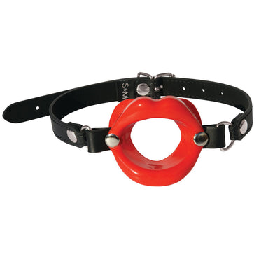 Sex & Mischief Silicone Lips Mouth Gag - Red - Red Mouth Restraint Sportsheets
