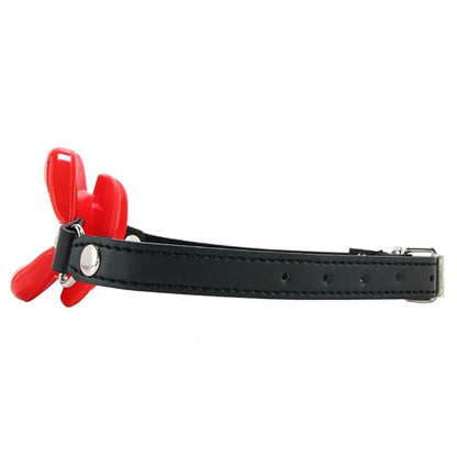 Sex & Mischief Silicone Lips Mouth Gag - Red - Red Mouth Restraint Sportsheets