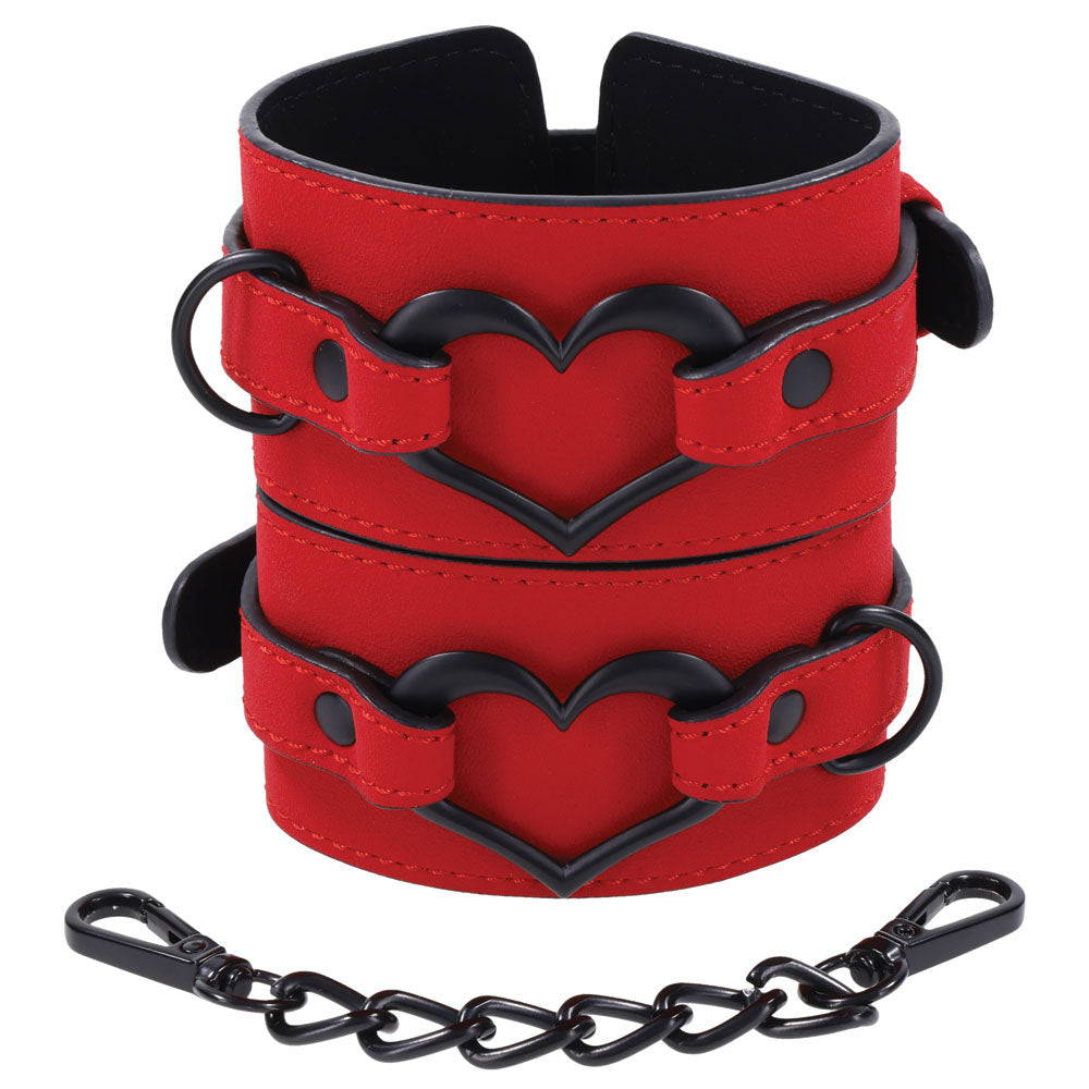 Sex & Mischief Amor Handcuffs - Red Restraints Sportsheets
