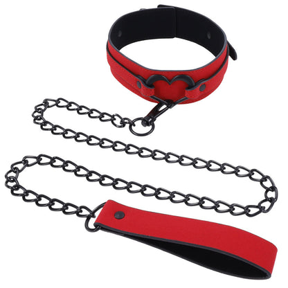 Sex & Mischief Amor Collar and Leash - Red Restraint Sportsheets