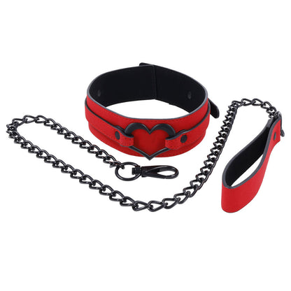 Sex & Mischief Amor Collar and Leash - Red Restraint Sportsheets