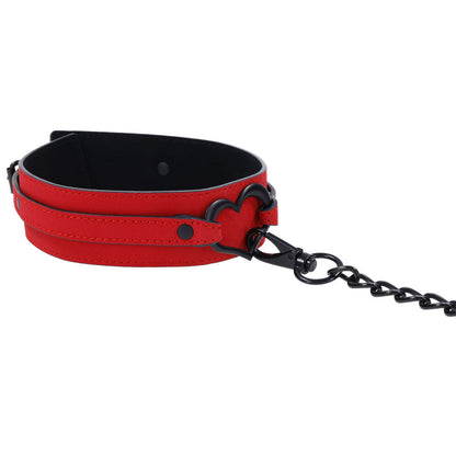 Sex & Mischief Amor Collar and Leash - Red Restraint Sportsheets