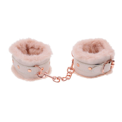 Sex & Mischief Peaches n CreaMe Fur Handcuffs - Peach Restraints Sportsheets