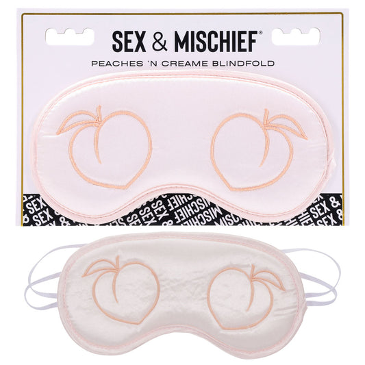 Sex & Mischief Peaches n CreaMe Blindfold - Peach Eyemask PeachPuff - Club X