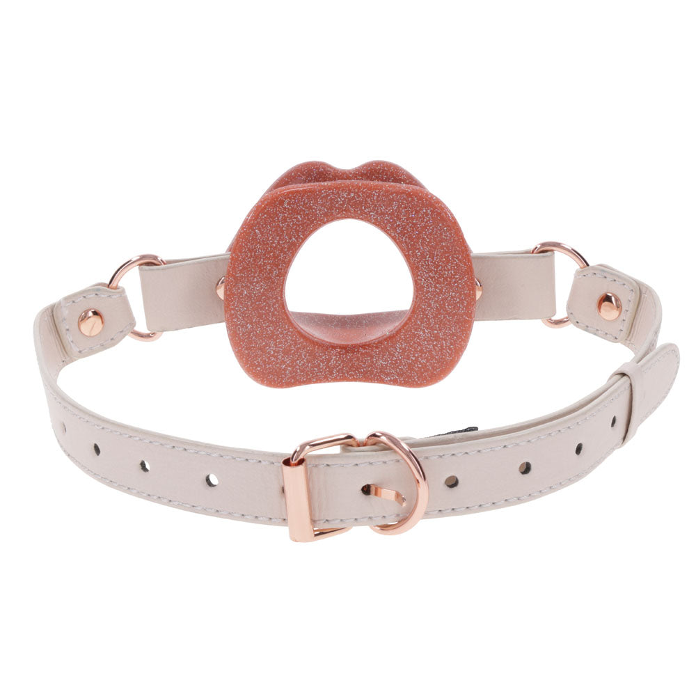 Sex & Mischief Peaches n CreaMe Silicone Lips - Peach Mouth Restraint Sportsheets