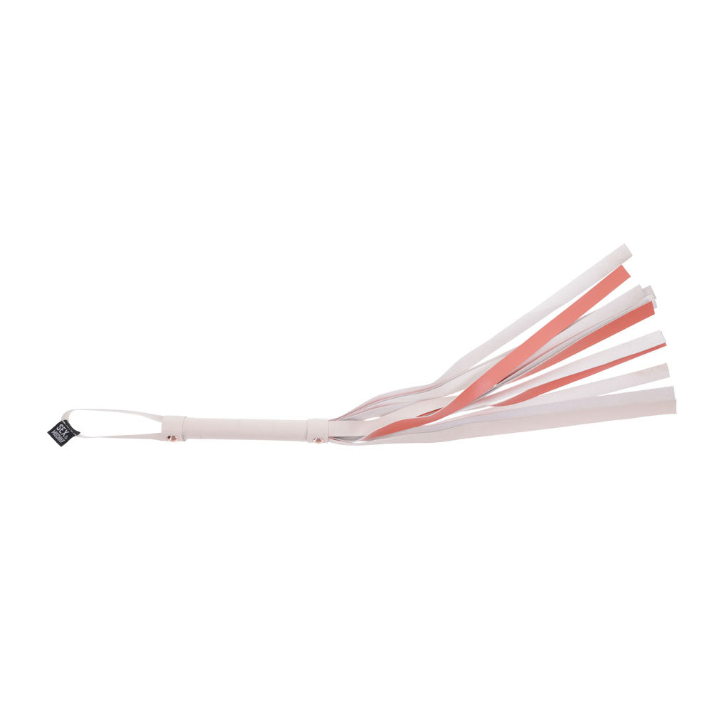 Sex & Mischief Peaches n CreaMe Stripe Flogger - Peach 80 cm Flogger Whip Sportsheets
