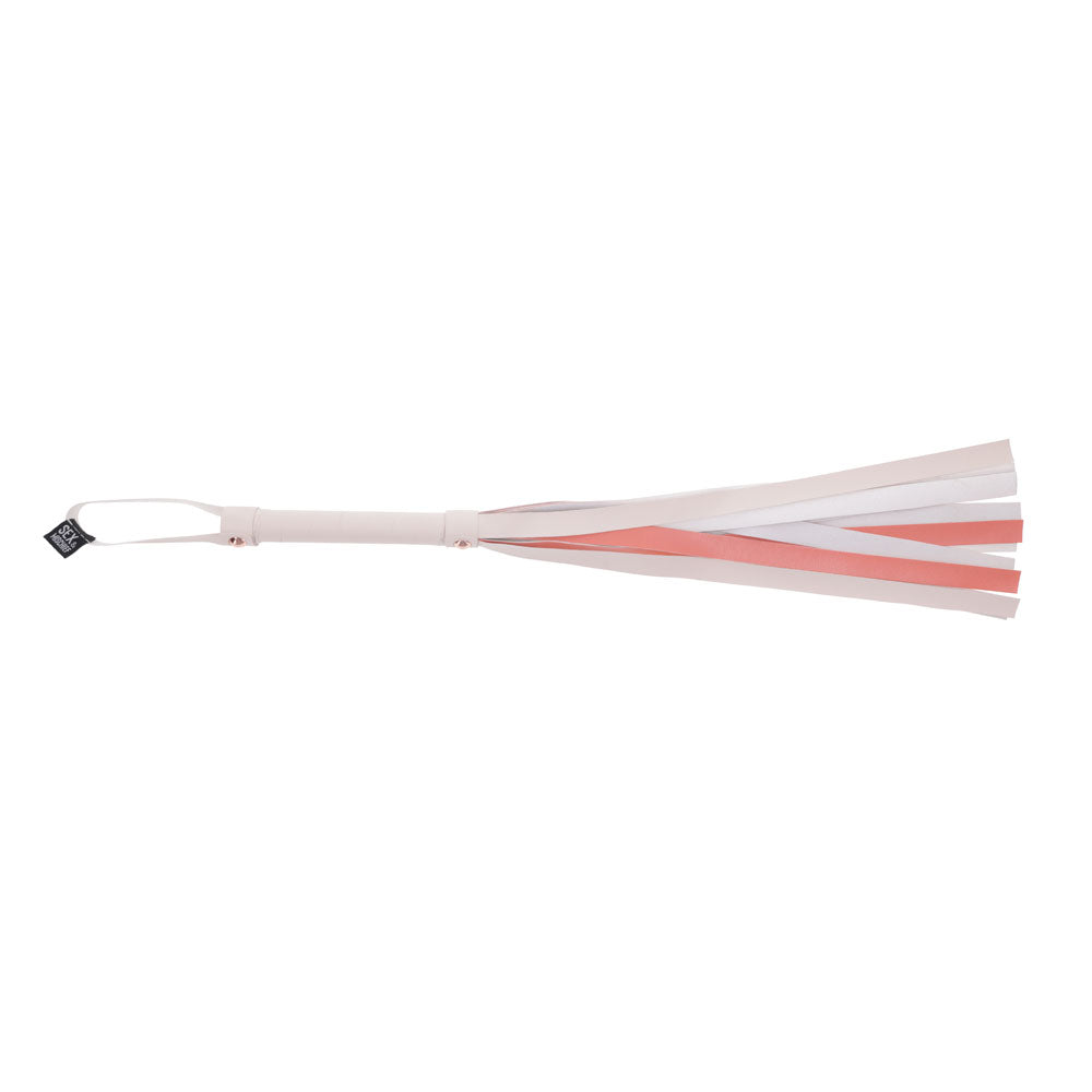 Sex & Mischief Peaches n CreaMe Stripe Flogger - Peach 80 cm Flogger Whip Sportsheets