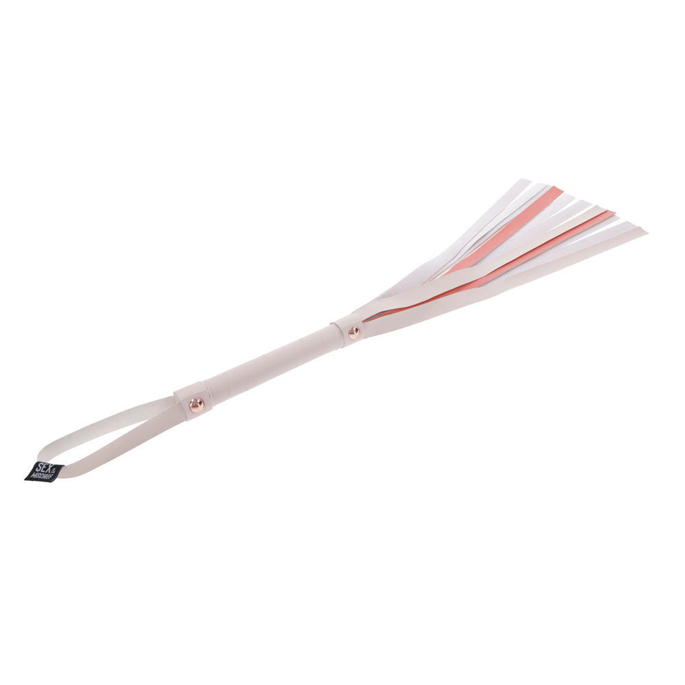 Sex & Mischief Peaches n CreaMe Stripe Flogger - Peach 80 cm Flogger Whip Sportsheets