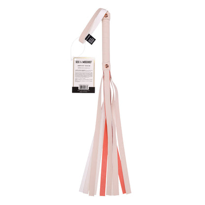 Sex & Mischief Peaches n CreaMe Stripe Flogger - Peach 80 cm Flogger Whip Sportsheets