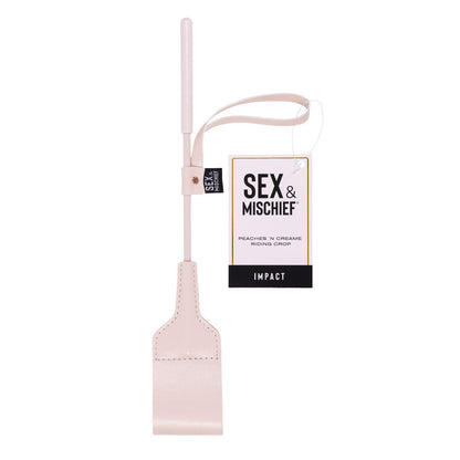 Sex & Mischief Peaches n CreaMe Riding Crop - Peach 30 cm Crop Whip Sportsheets