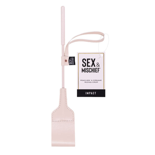 Sex & Mischief Peaches n CreaMe Riding Crop - Peach 30 cm Crop Whip Sportsheets