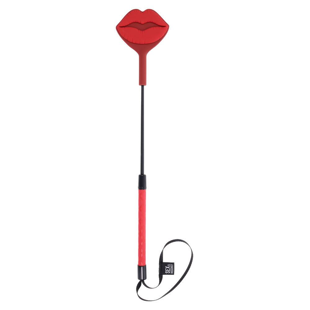 S&M Exs & Ohs Kiss Crop - Red Silicone Tipped Crop Whip Sportsheets