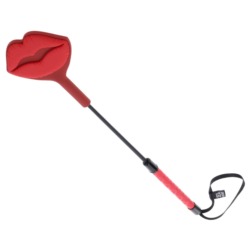 S&M Exs & Ohs Kiss Crop - Red Silicone Tipped Crop Whip Sportsheets