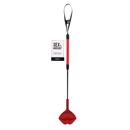 S&M Exs & Ohs Kiss Crop - Red Silicone Tipped Crop Whip Sportsheets