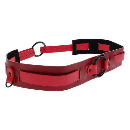 S&M Exs & Ohs Bound and Belted - Red Bondage Belt Sportsheets