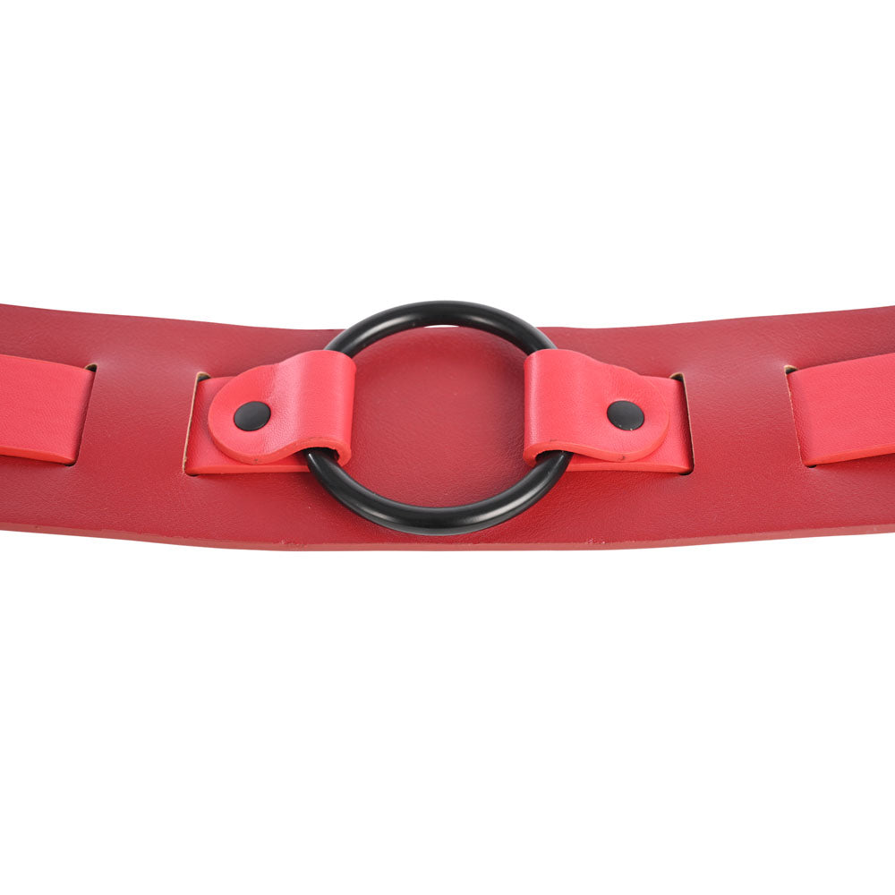 S&M Exs & Ohs Bound and Belted - Red Bondage Belt Sportsheets