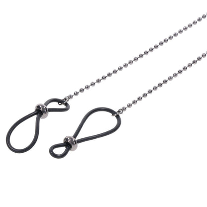 S&M Exs & Ohs Body Jewelry with Nipple Ties - Metal Chain with Nipple Ties Sportsheets