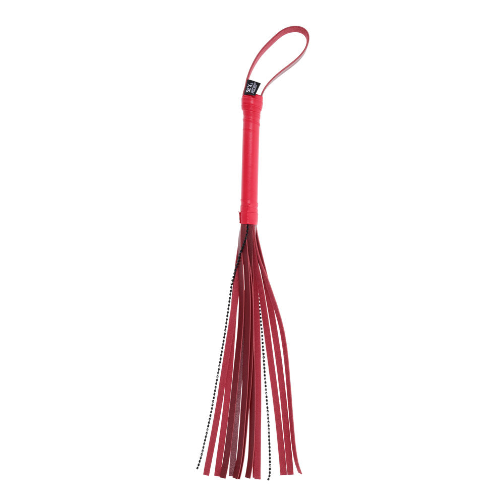 S&M Exs & Ohs Crystal Flogger - Red Flogger Whip Sportsheets