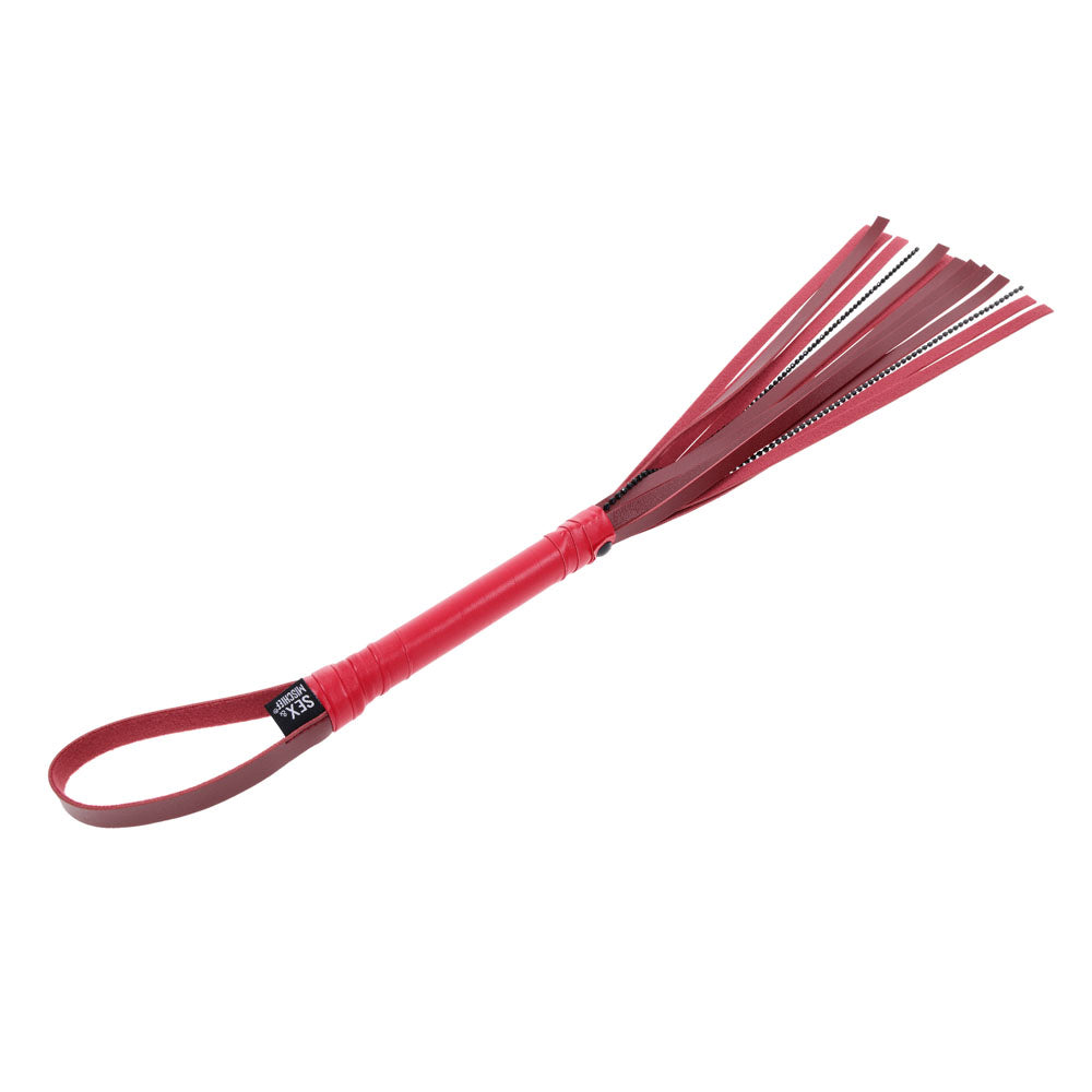 S&M Exs & Ohs Crystal Flogger - Red Flogger Whip Sportsheets