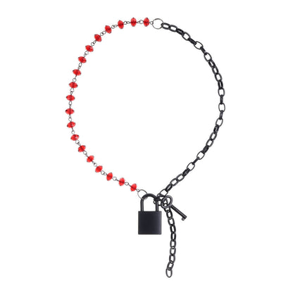 S&M Exs & Ohs Crystal Day Collar - Red/Black Collar Jewellery Sportsheets