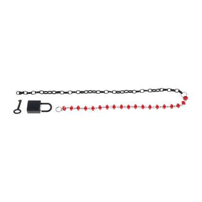 S&M Exs & Ohs Crystal Day Collar - Red/Black Collar Jewellery Sportsheets