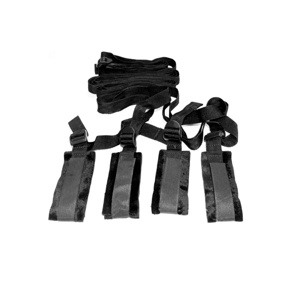 Sex & Mischief Bed Bondage Restraint Kit - Under the Bed Restraint System Sportsheets