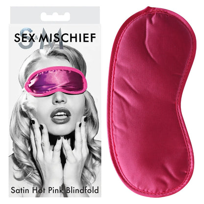 Sex & Mischief Satin Blindfold Hot Pink - Hot Pink Blindfold Sportsheets