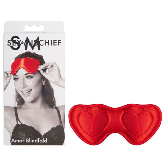 Sex & Mischief Amor Blindfold - Red Padded Blindfold Red - Club X