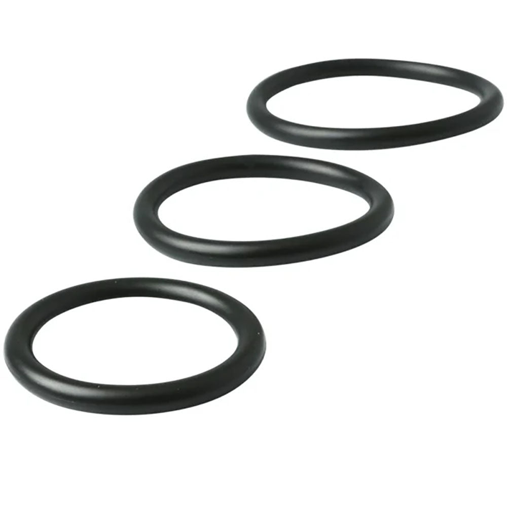 Sex & Mischief Nitrile Cock Ring 3 Pack - Black Cock Rings - Set of 3 Sizes Sportsheets