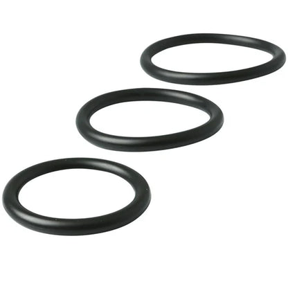 Sex & Mischief Nitrile Cock Ring 3 Pack - Black Cock Rings - Set of 3 Sizes Sportsheets