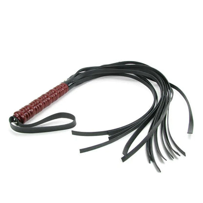 Sex & Mischief Mahogany Flogger - 76 cm Flogger Whip with Wooden Handle Sportsheets