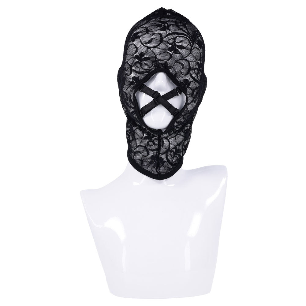 Sex & Mischief Lace Hush Hood - Black Hood Sportsheets