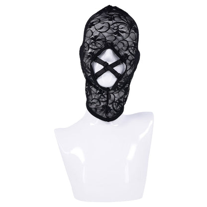 Sex & Mischief Lace Hush Hood - Black Hood Sportsheets