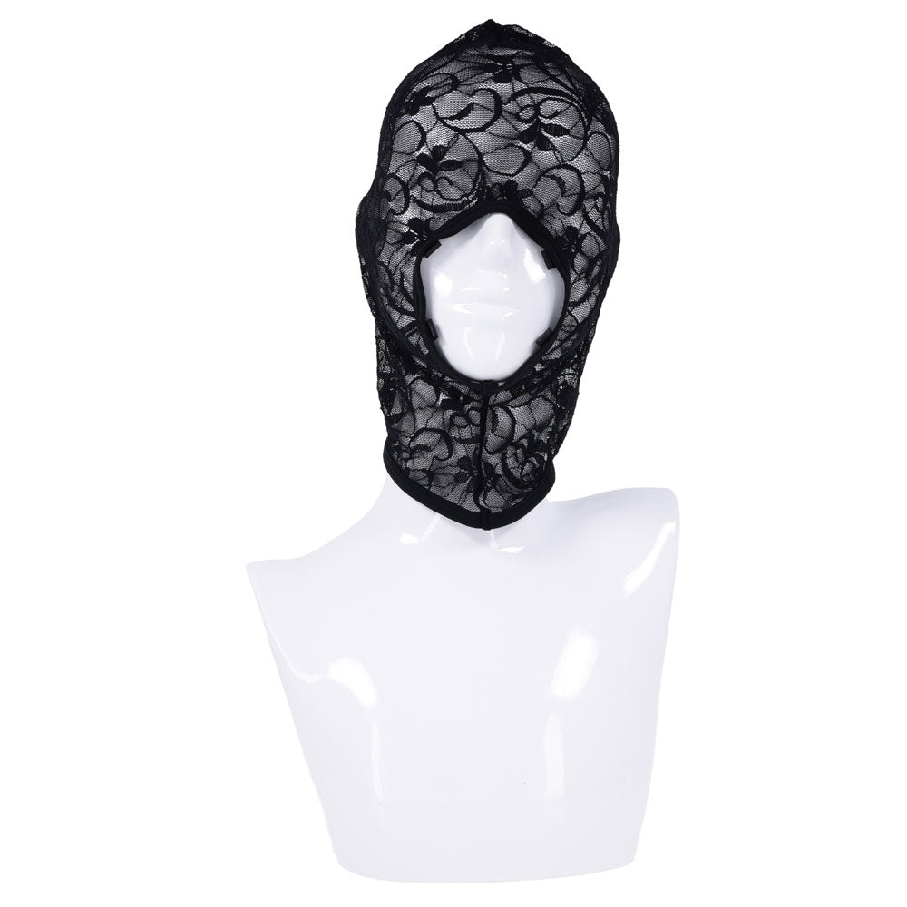 Sex & Mischief Lace Hush Hood - Black Hood Sportsheets