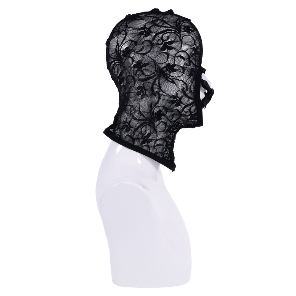Sex & Mischief Lace Hush Hood - Black Hood Sportsheets