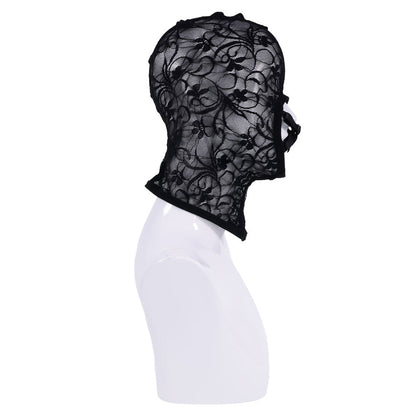 Sex & Mischief Lace Hush Hood - Black Hood Sportsheets