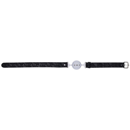 Sex & Mischief Lace Silicone Breathable Ball Gag - Black/Grey Mouth Restraint Sportsheets