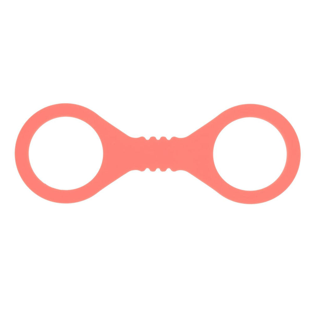 Sex & Mischief Peaches n CreaMe Small Silicone Cuffs - Peach Silicone Restraints Sportsheets