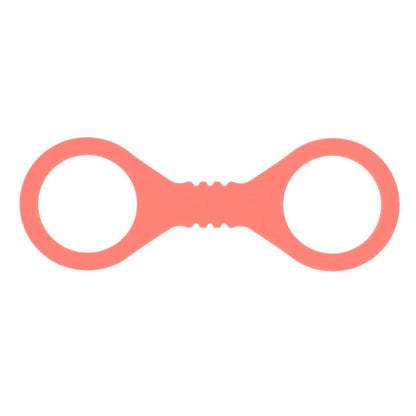 Sex & Mischief Peaches n CreaMe Small Silicone Cuffs - Peach Silicone Restraints Sportsheets