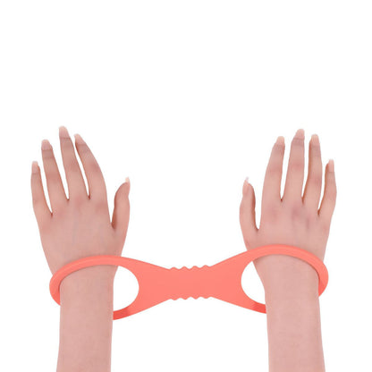 Sex & Mischief Peaches n CreaMe Large Silicone Cuffs - Peach Large Silicone Restraints Sportsheets