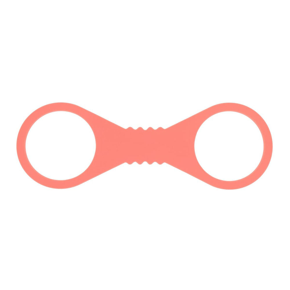 Sex & Mischief Peaches n CreaMe Large Silicone Cuffs - Peach Large Silicone Restraints Sportsheets