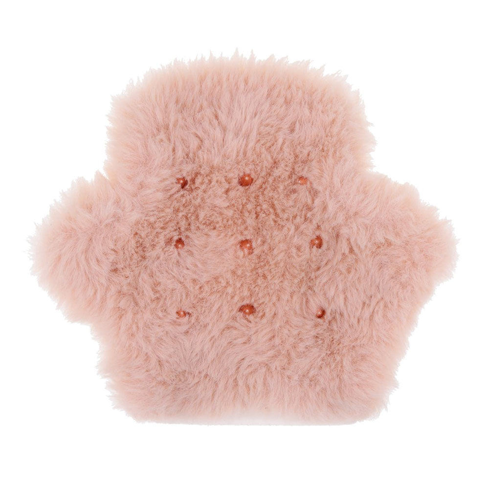 Sex & Mischief Peaches n CreaMe Spiked Sensory Glove - Peach Furry Glove with Metal Spikes Sportsheets