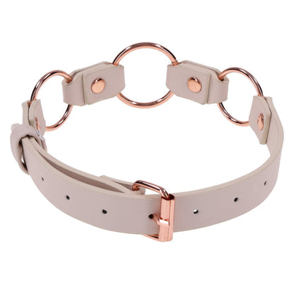 Sex & Mischief Peaches n CreaMe Ring Day Collar - Peach Bondage Collar Sportsheets
