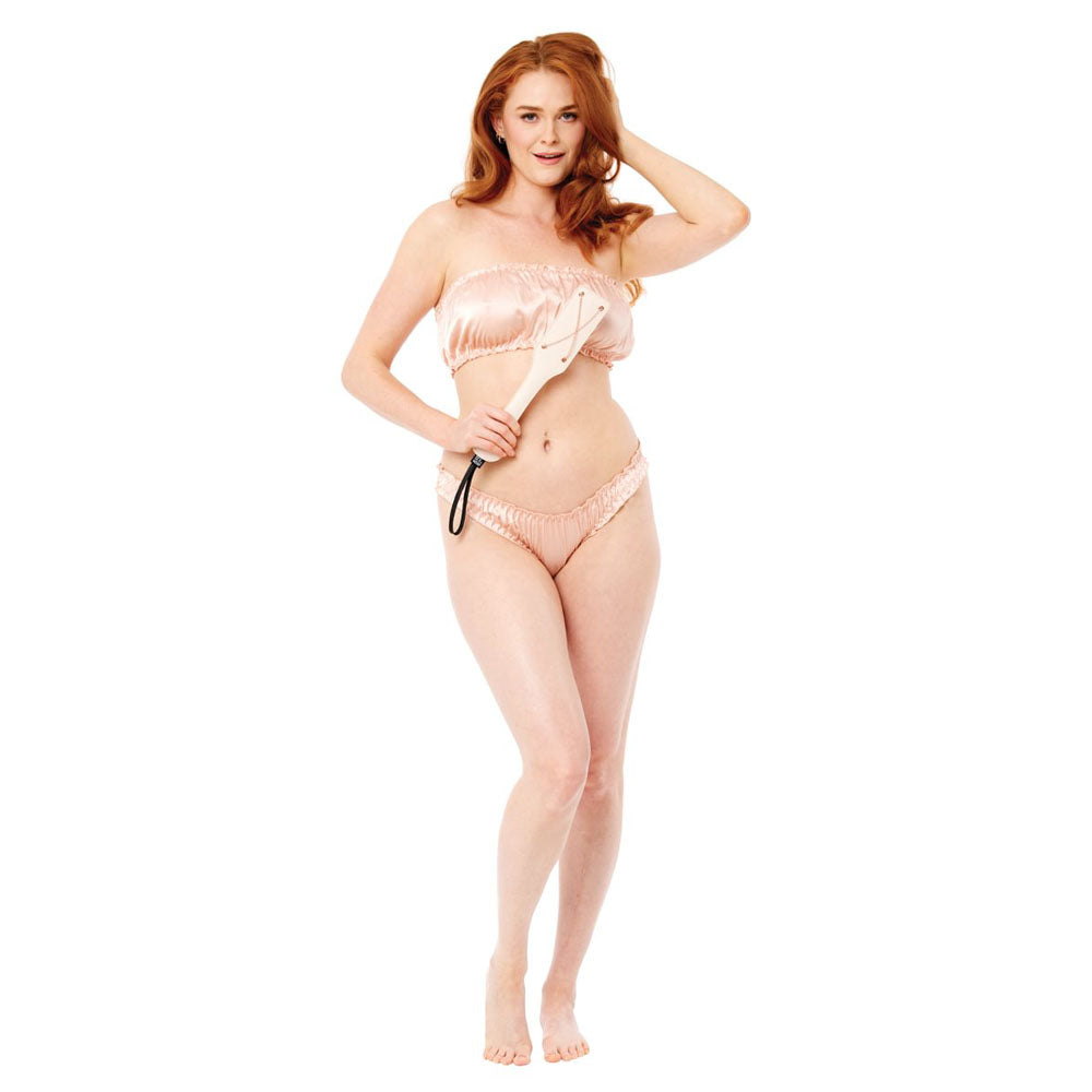 Sex & Mischief Peaches n CreaMe Chain Impressions Paddle - Peach Spanking Paddle Sportsheets