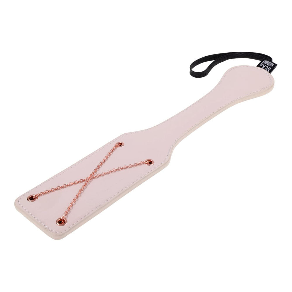 Sex & Mischief Peaches n CreaMe Chain Impressions Paddle - Peach Spanking Paddle Sportsheets