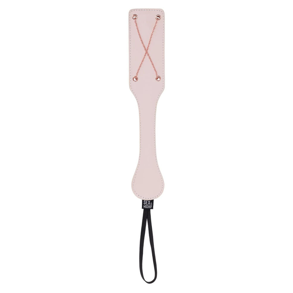 Sex & Mischief Peaches n CreaMe Chain Impressions Paddle - Peach Spanking Paddle Sportsheets