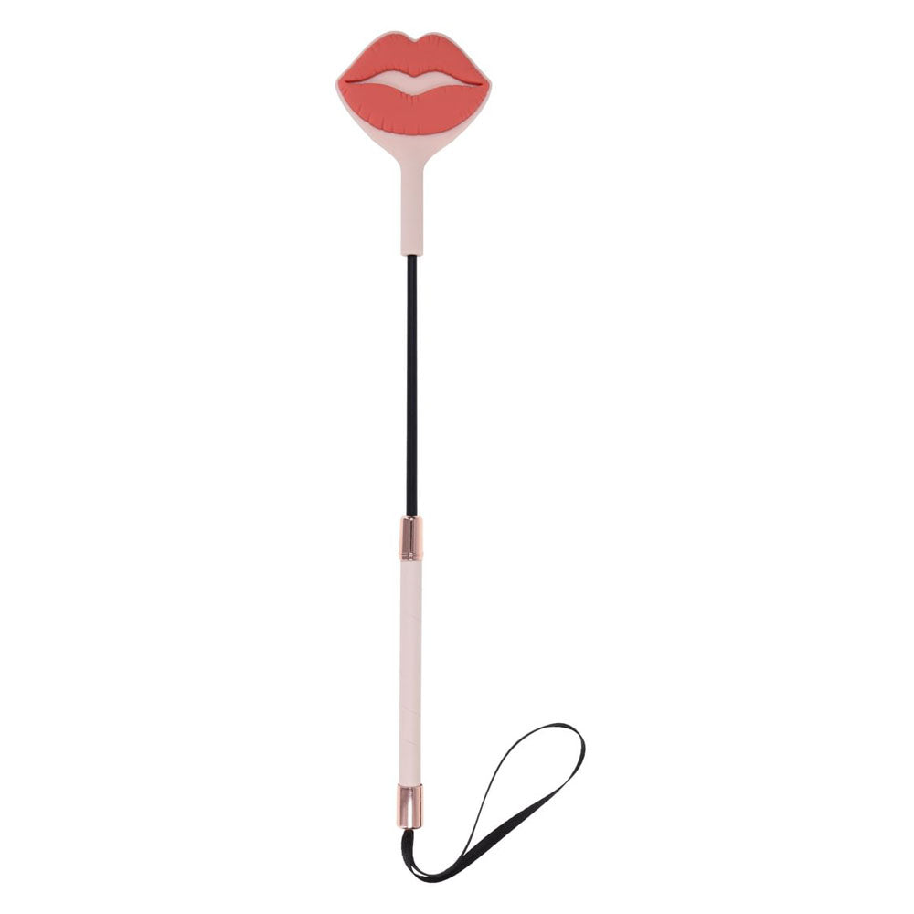 Sex & Mischief Peaches n CreaMe Kiss Crop - Peach Lip Tipped Crop Whip Sportsheets