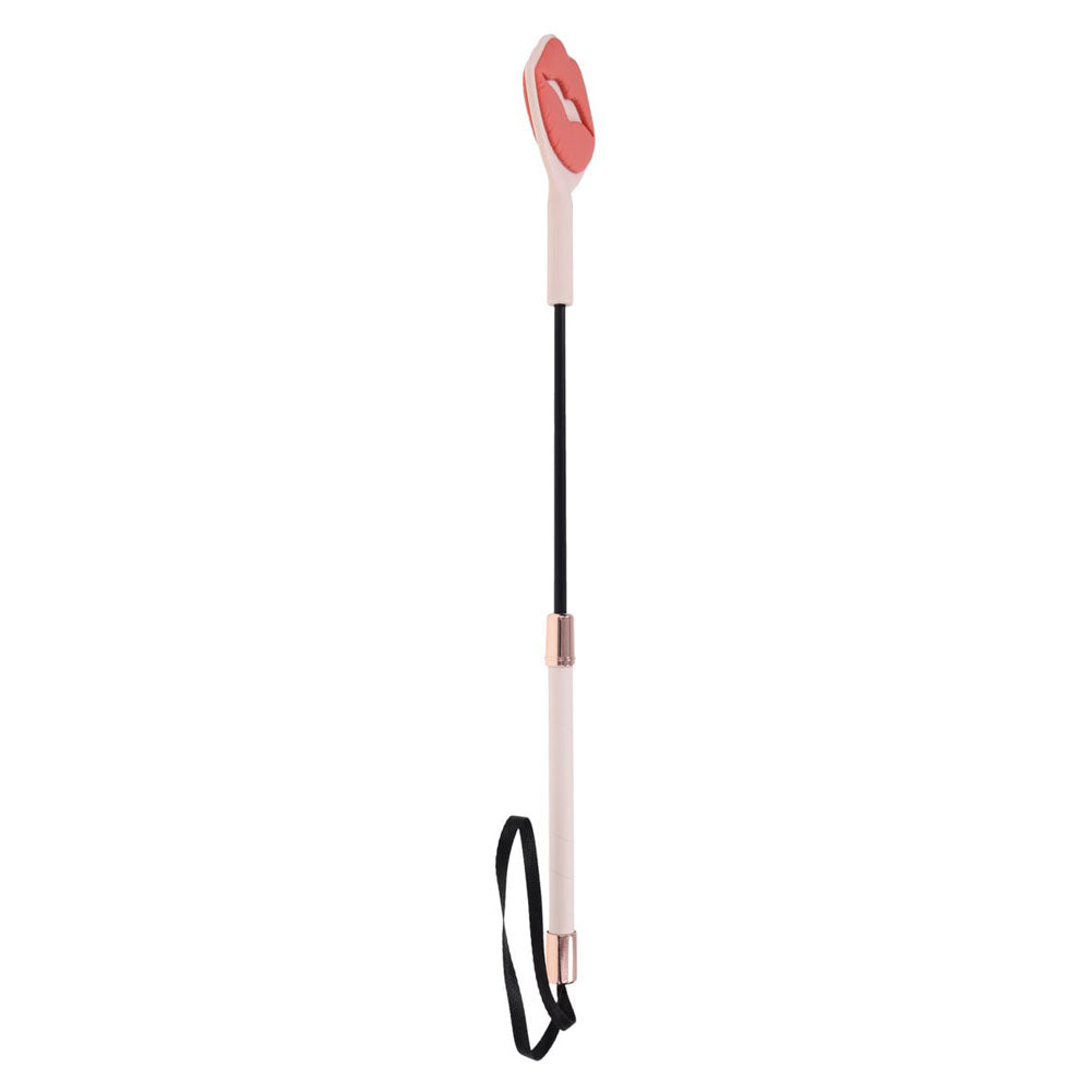 Sex & Mischief Peaches n CreaMe Kiss Crop - Peach Lip Tipped Crop Whip Sportsheets