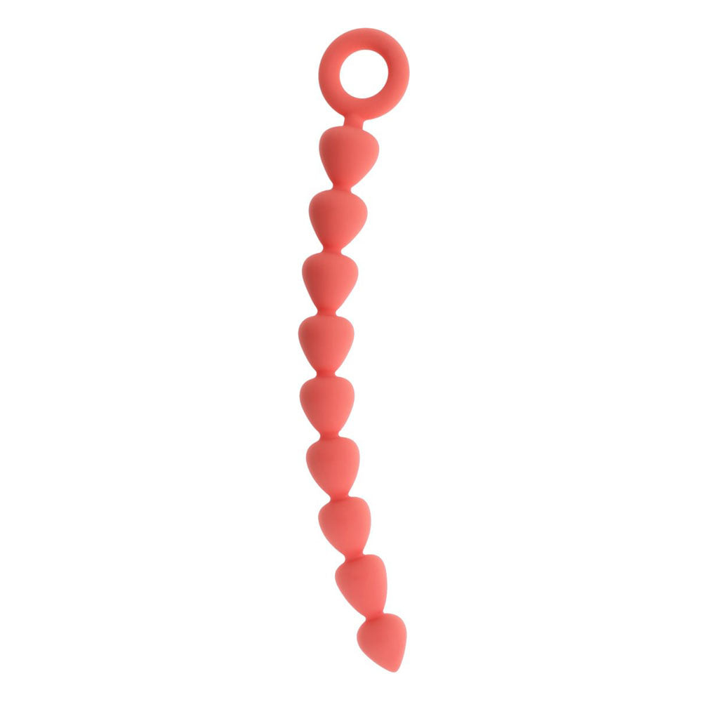 Sex & Mischief Peaches n CreaMe Silicone Anal Beads - Peach 23 cm Silicone Anal Beads Sportsheets